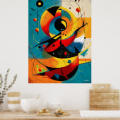 Poster Solar Mechanica – Mid-Century Geometric Dynamics (Cuisine)