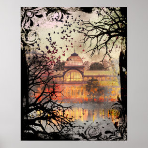 Poster Solarium gothique Automne Réflexions Art Imprimer