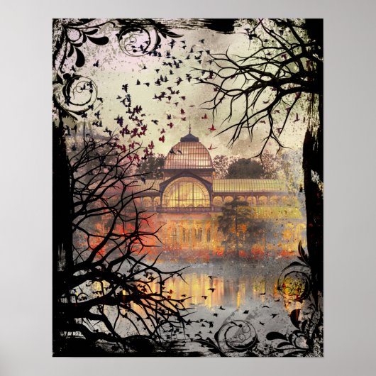 Poster Solarium gothique Automne Réflexions Art Imprimer (Devant)