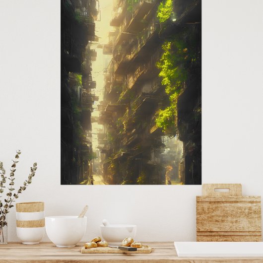 Poster Solarpunk Dawn (Cuisine)