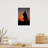 Poster Soldat au coucher du soleil (Cuisine)