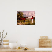 Poster Soldat avec un cheval d'officier (Cuisine)