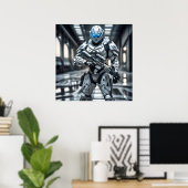 Poster Soldat blanc (Bureau à domicile)