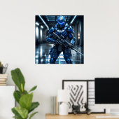 Poster Soldat bleu (Bureau à domicile)