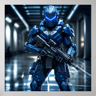 Poster Soldat bleu