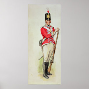 Poster Soldat britannique aux temps napoléoniens