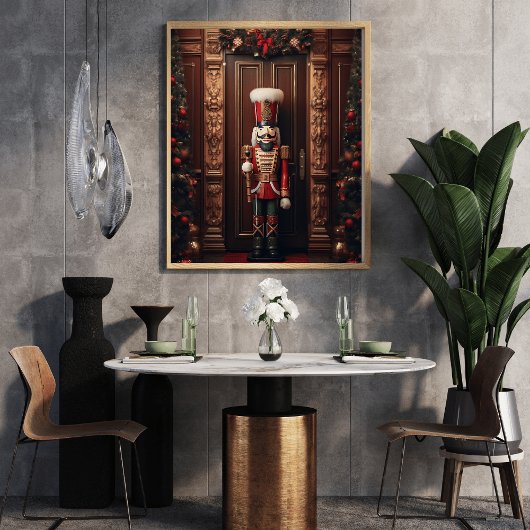 Poster soldat de casse-noix gardant l'entrée