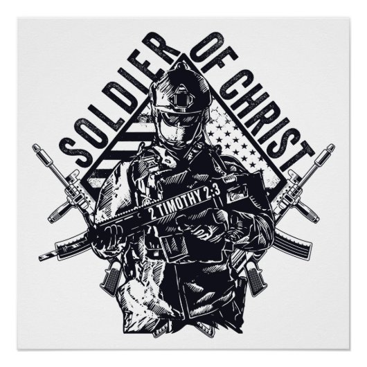 Poster Soldat de Jésus-Christ - Armée de la Foi chrétienn (Devant)