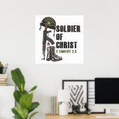 Poster Soldat de Jésus Christ Foi de l'Armée chrétienne (Bureau à domicile)