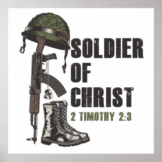 Poster Soldat de Jésus Christ Foi de l'Armée chrétienne (Devant)