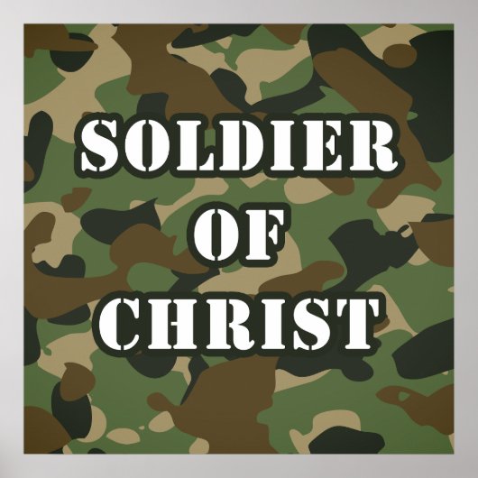 Poster Soldat de Jésus Christ Foi de l'Armée chrétienne (Devant)