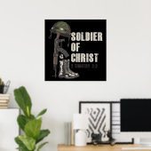 Poster Soldat de Jésus Christ Foi de l'Armée chrétienne (Bureau à domicile)