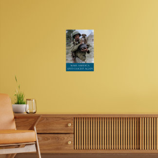 Poster Soldat de la Seconde Guerre mondiale avec chiot MA
