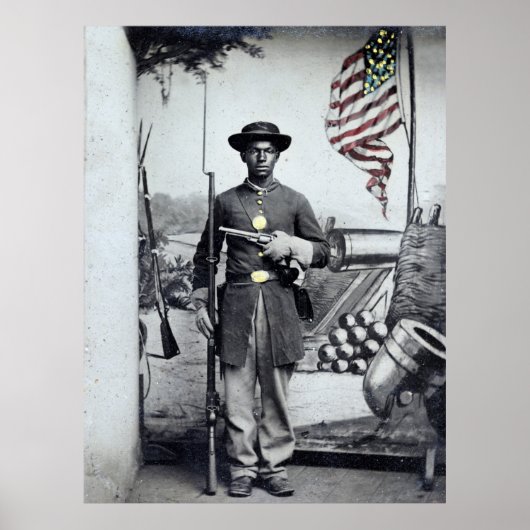 Poster Soldat de l'Union noire, années 1860 (Devant)