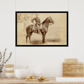 Poster Soldat et cheval au Camp Cheyenne SD 1890 (Cuisine)