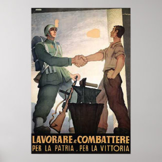 Poster Soldat et travailleur