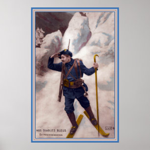 Poster Soldat français de la Première Guerre mondiale en
