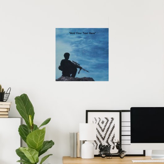 Poster Soldat Militaire Personnalisable (Bureau à domicile)