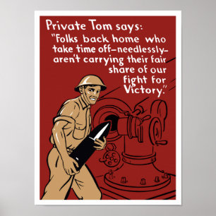 Poster Soldat Tom — Deuxième Guerre mondiale