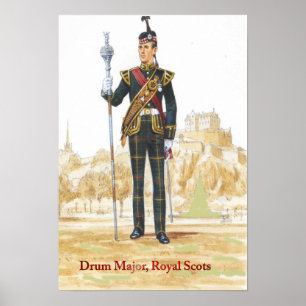 Poster Soldats de la reine, Drum Major, Royal Scots