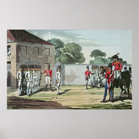 Poster Soldats Drilling, 1807 (Devant)