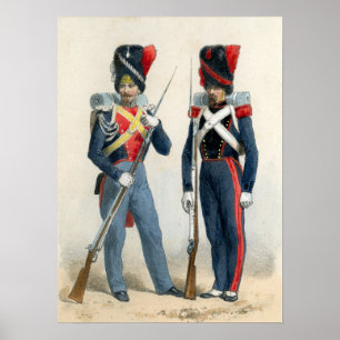 Poster Soldats français du XIXe siècle