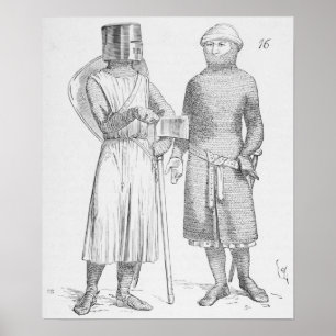 Poster Soldats médiévaux