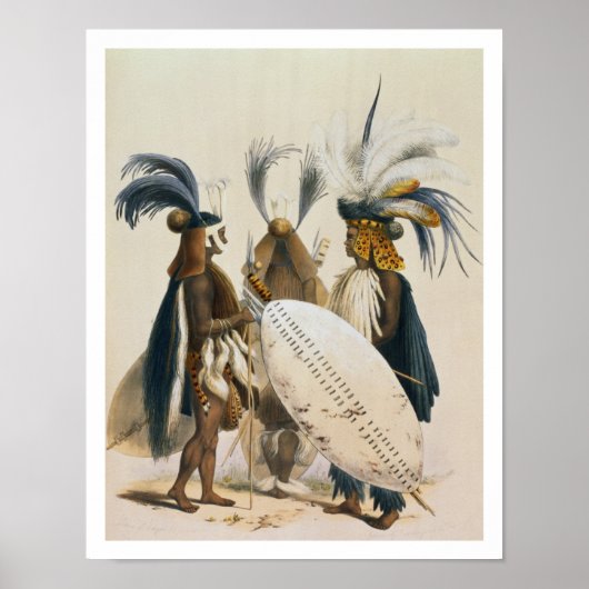 Poster Soldats zoulous de l'armée du roi Panda, plaque 20 (Devant)