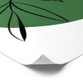 Poster Solde botanique : Feuilles et formes Abstraites (Coin)