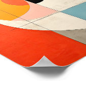 Poster Solde géométrique Abstrait : Lignes en gras de tei (Coin)