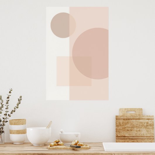 Poster Solde géométrique minimal Abstrait (Cuisine)