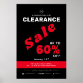 Poster Solde Vente Magasin Affaires Remise Noir (Devant)