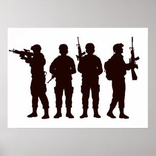 Poster Soldier Silhouette