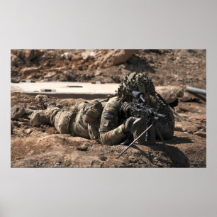 Poster Soldier Takes Up Position
