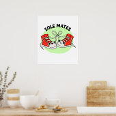 Poster Sole Mates Funny Chaussure Pun (Cuisine)