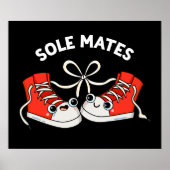 Poster Sole Mates Funny Chaussure Pun Dark BG (Devant)