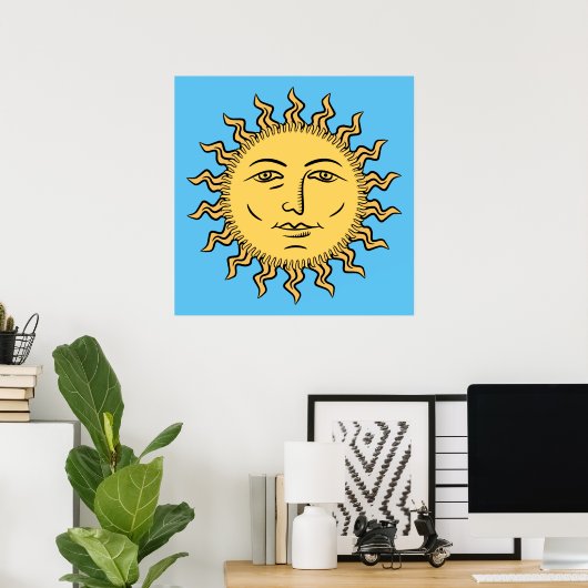 Poster Soleil (Bureau à domicile)
