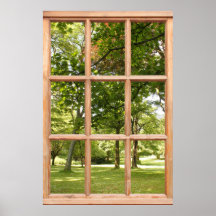 Soleil à travers les arbres Vue depuis une fenêtre