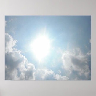 Poster Soleil à travers les nuages