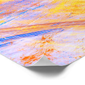 Poster Soleil. Beau art multicolore Abstrait (Coin)