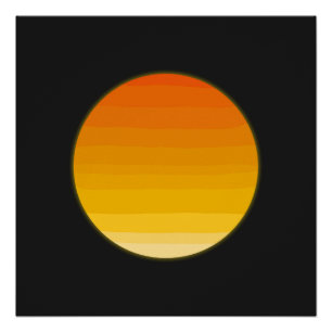 Poster Soleil Boho Minimaliste Art Linéaire Décor Esthé