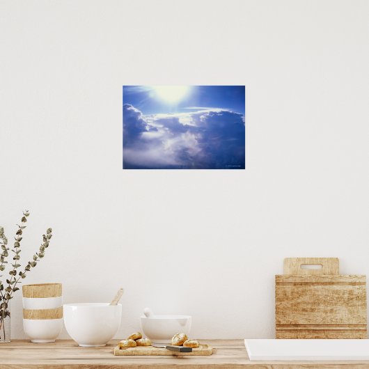 Poster Soleil brillant à travers les nuages (Cuisine)
