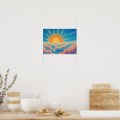 Poster Soleil brillant et nuages lourds (Cuisine)