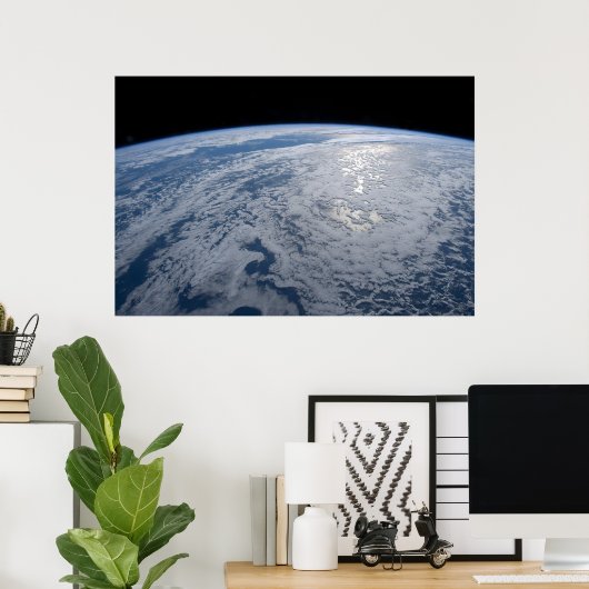 Poster Soleil Brillant Sur L'Océan Pacifique Sud. (Bureau à domicile)