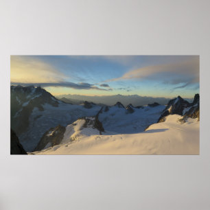 Poster Soleil Chamonix des Alpes françaises