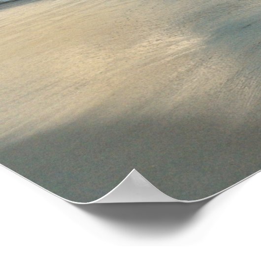 Poster Soleil, Ciel. Mer. Sable. Scène Plage (Coin)