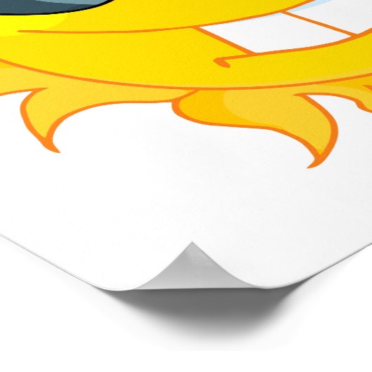 Poster soleil cool (Coin)