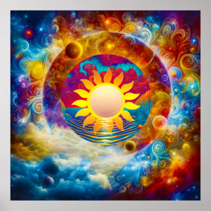 Poster Soleil cosmique