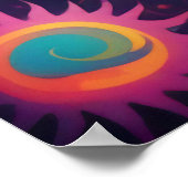 Poster Soleil cosmique : Une Tapisserie psychédélique (Coin)