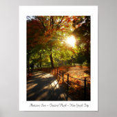 Poster Soleil d'automne - Central Park - New York City (Devant)